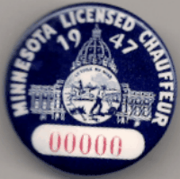 1947 Sample Minnesota Licensed Chauffeur