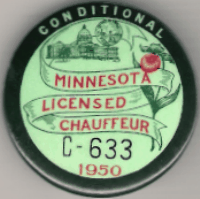 1950 Minnesota Conditional Licensed Chauffeur