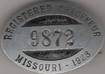 1923 Missouri Registered Chauffeur