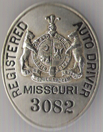 1909/10 Missouri Registered Auto Driver