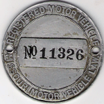 Missouri Registered Motor Vehicle disc