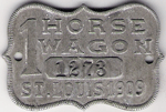 1909 St. Louis Missouri 1 Horse Wagon