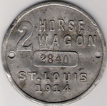 1914 St. Louis Missouri 2 Horse Wagon