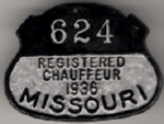 1936 Missouri Registered Chauffeur