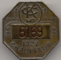 1927/28 Kansas City Missouri Chauffeur