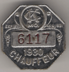1930/31 Kansas City Missouri Chauffeur