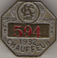 1932/33 Kansas City Missouri Chauffeur