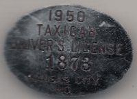 1950 Kansas City Missouri Taxi-Cab Drivers License