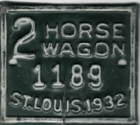 1932 St. Louis Missouri 2 Horse Wagon
