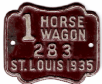 1935 St. Louis Missouri 1 Horse Wagon