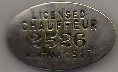 1917 Montana Licensed Chauffeur