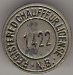 1917 New Brunswick Registered Chauffeur License