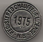 1919 New Brunswick Registered Chauffeur License