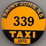 1972 Saint John New Brunswick Taxi