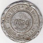 New Brunswick Registered Motor Vehicle Disc 7620