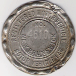 New Brunswick Registered Motor Vehicle Disc 4618