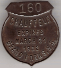 1931/32 Grand Forks North Dakota Chauffeur