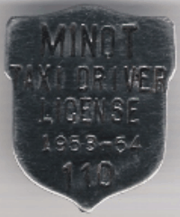 1953/54 Minot North Dakota Taxi Driver