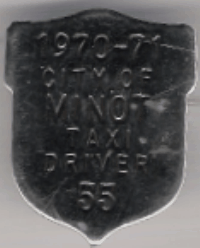 1970/71 Minot North Dakota Taxi Driver