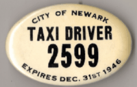 Newark New Jersey 1946 Taxi Driver