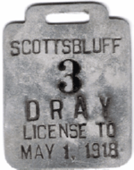 1917/18 Scottsbluff Nebraska Dray License