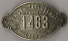 Newark New Jersey 1930 Licensed Taxi Operator