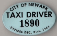 Newark New Jersey 1944 Taxi Driver