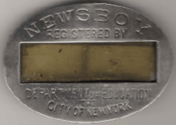City of New York Newsboy Department of Education