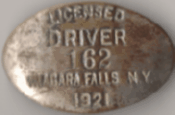 1921 Niagara Falls New York Licensed Driver