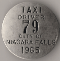 Niagara Falls City of 1965 Taxi Driver