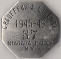 1945/46 Niagara Falls New York Chauffeur's License