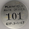 Plainfield New Jersey 1966/67 Hack Driver