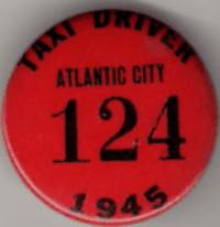 1945 Atlantic City New Jersey Taxi Driver