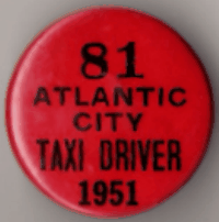 1951 Atlantic City New Jersey Taxi Driver