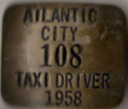 1958 Atlantic City New Jersey Taxi Driver