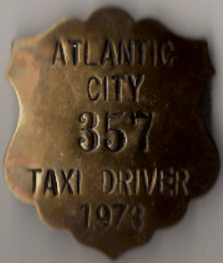 1973 Atlantic City New Jersey Taxi Driver