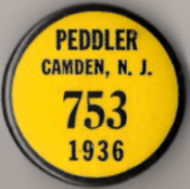 Camden New Jersey 1936 Peddler