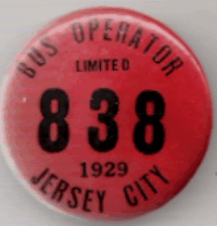 1929 Jersey City New Jersey Bus or Taxi Operator