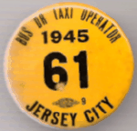1945 Jersey City New Jersey Bus or Taxi Operator