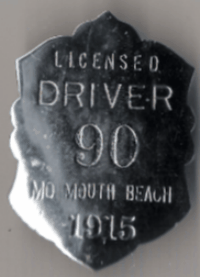 Monmouth Beach New Jersey 1915 Licensed Driver