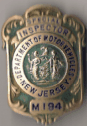 New Jersey Special Inspector Department of Motor Vehicles