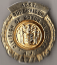 New Jersey Asst. Supervisor Division of Motor Vehicles Hat Badge