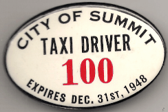 Summit New Jersey 1948 Taxi Driver