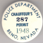 1948 Reno Nevada Chauffeur's Permit
