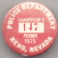 1975 Reno Nevada Chauffeur's Permit