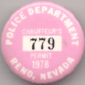 1978 Reno Nevada Chauffeur's Permit