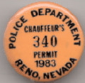 1983 Reno Nevada Chauffeur's Permit