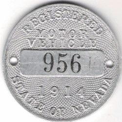 1914 Nevada Disc Registered Motor Vehicle