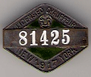 1917 New York Licensed Chauffeur