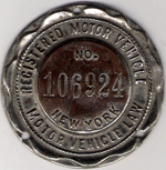 1910 New York Dashboard Disc